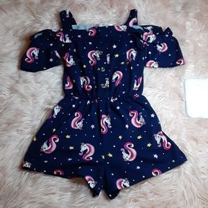 Toddler girl unicorn romper